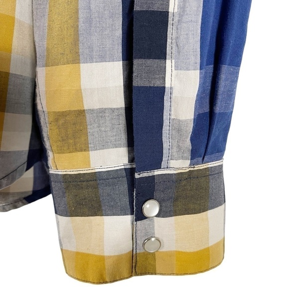 Levis Plaid Western Pearl Snap Mens Long Sleeve Multicolored Shirt XXL - Picture 11 of 15